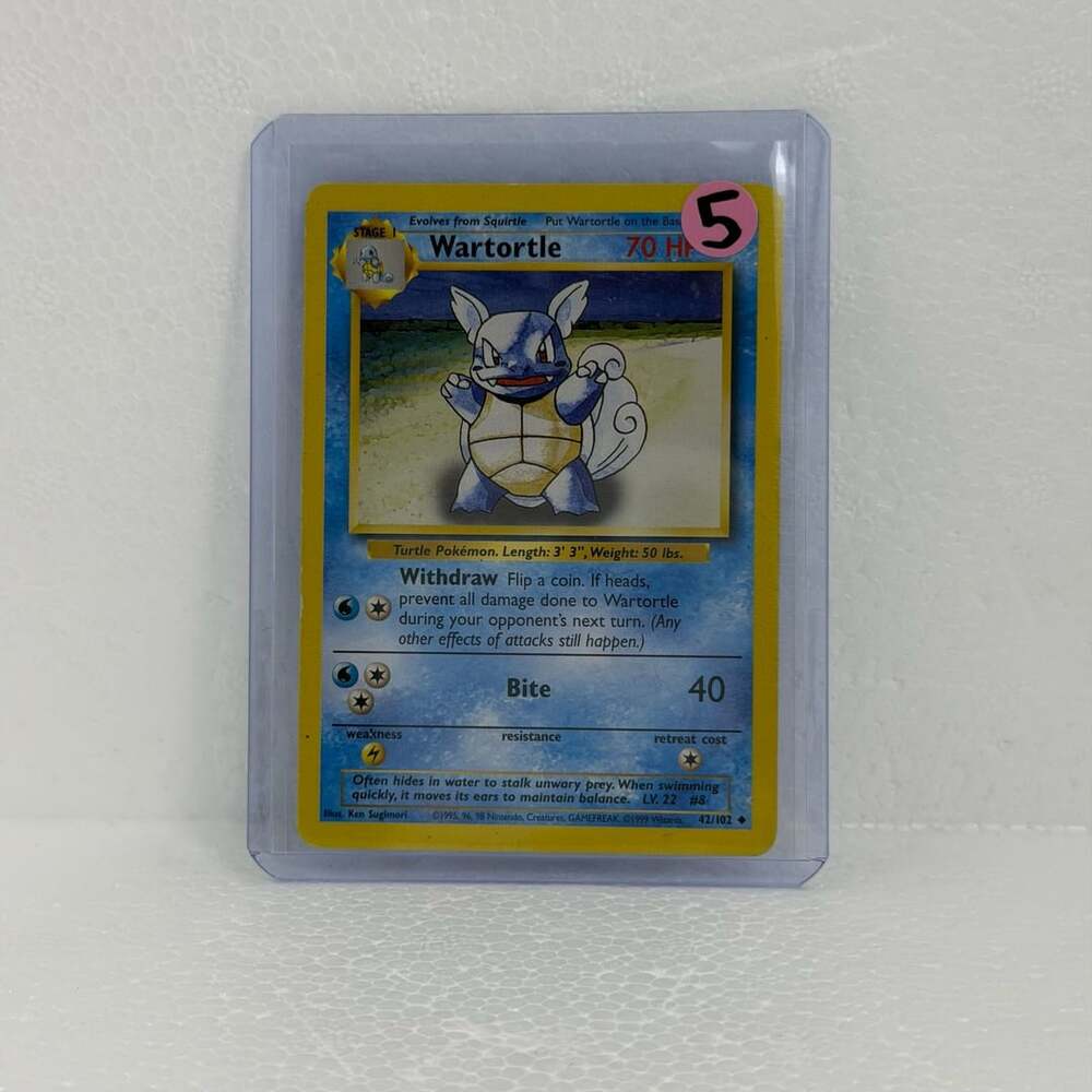 Wartortle 42/102 - Base Set 1999 Pokemon Card